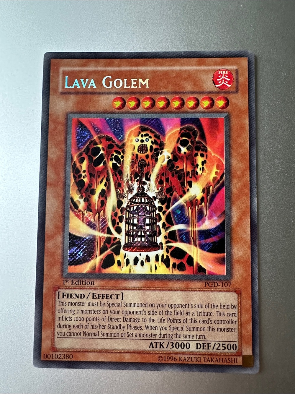 Lava Golem Yu-Gi-Oh! 1st Edition Trading Card